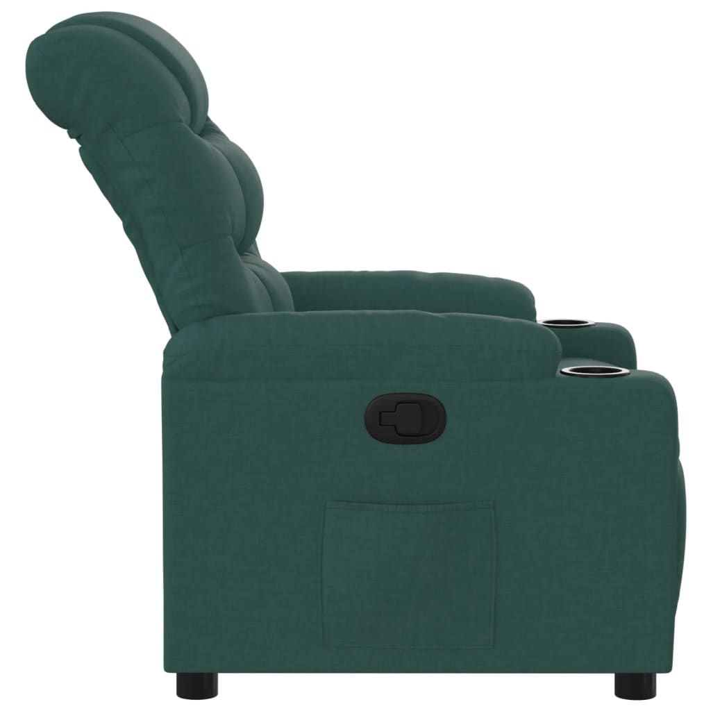 Poltrona Reclinabile in Tessuto Verde Scuro | homemem39