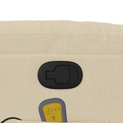 Poltrona Massaggiante Reclinabile Crema in Tessuto - homemem39