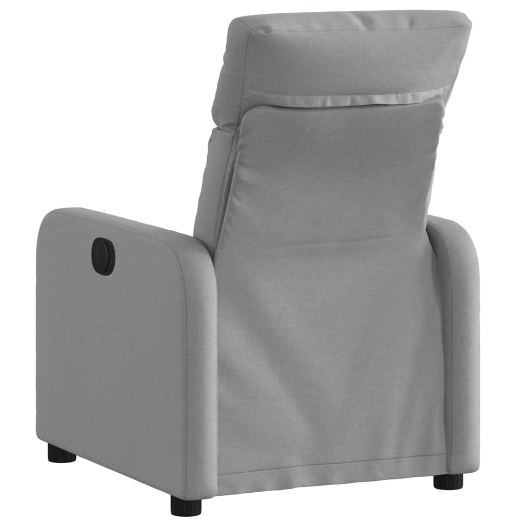 Reclining Armchair in Light Gray Fabric