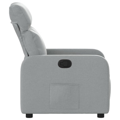 Reclining Armchair in Light Gray Fabric