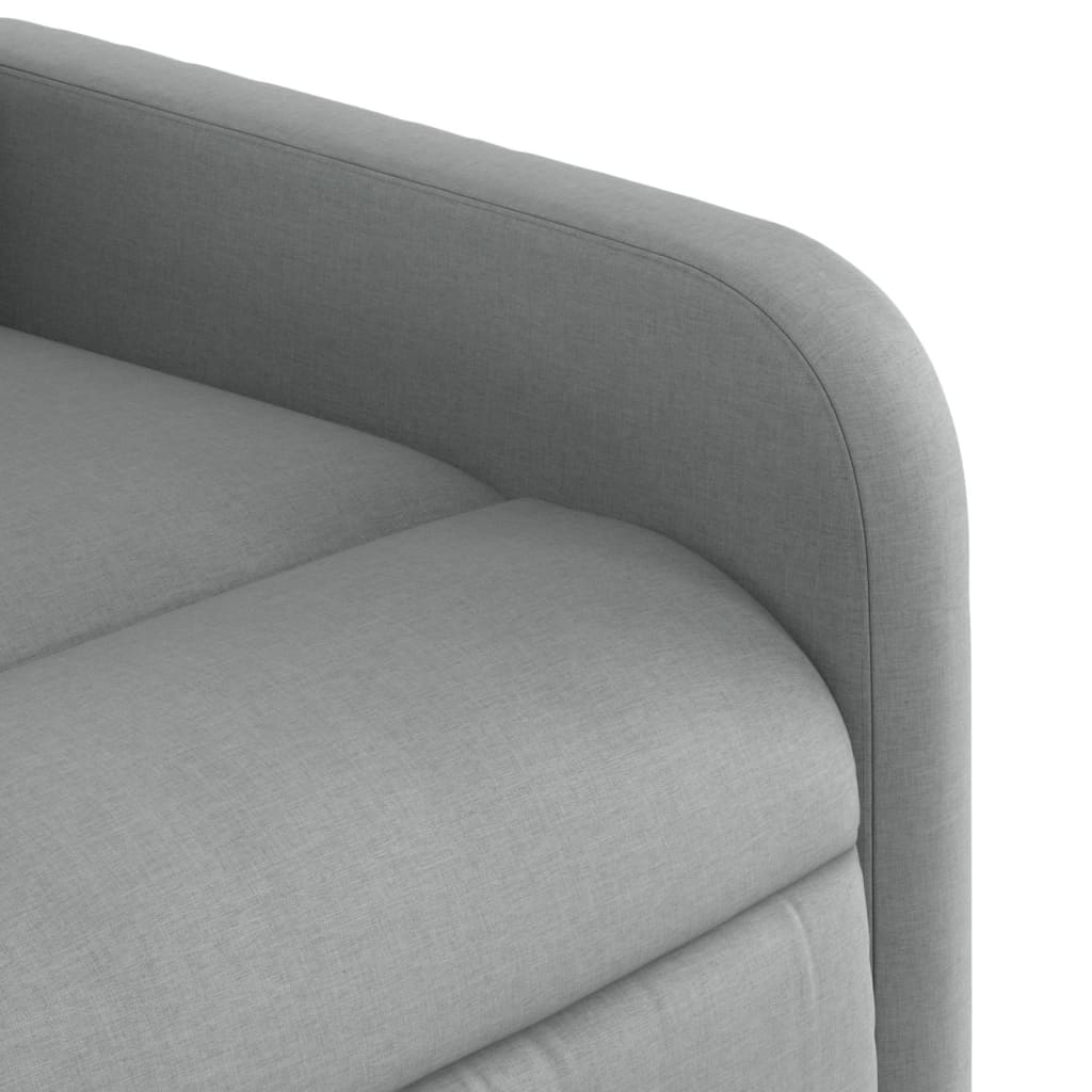 Reclining Armchair in Light Gray Fabric