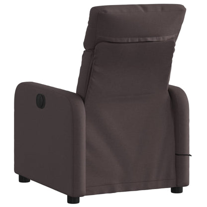 Dark Brown Reclining Massage Chair in Fabric
