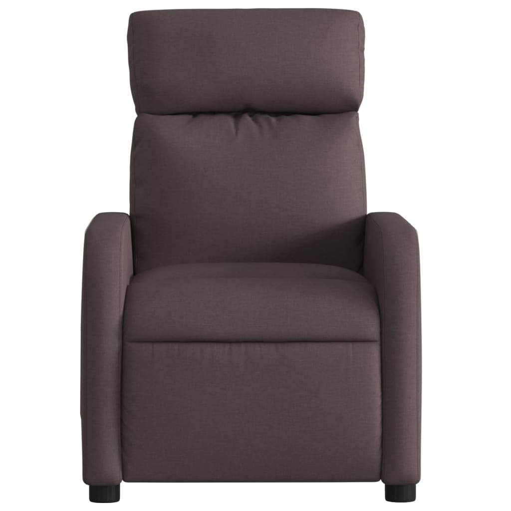 Dark Brown Reclining Massage Chair in Fabric