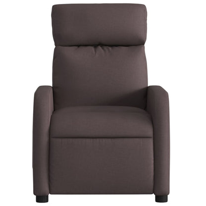 Dark Brown Reclining Massage Chair in Fabric