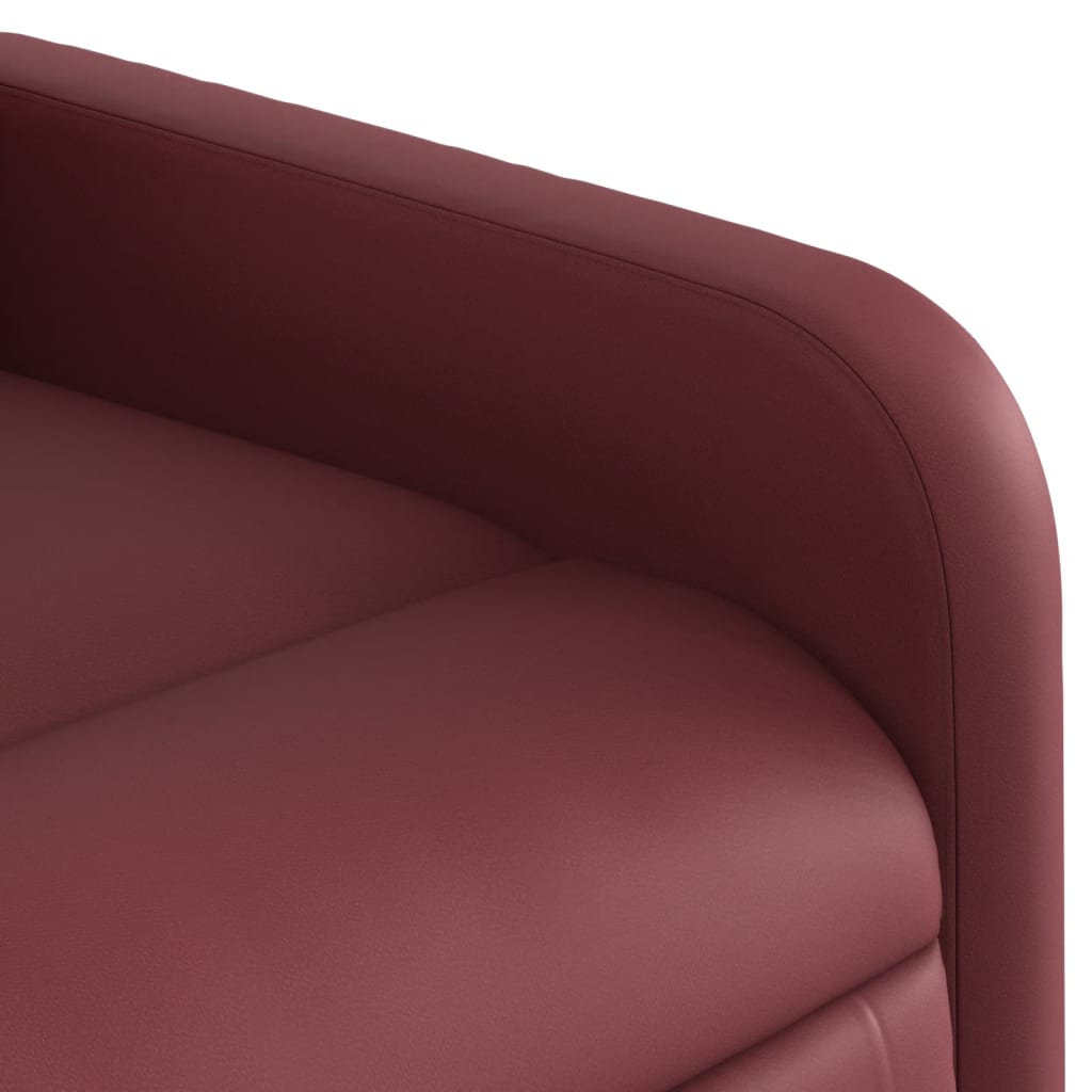 Poltrona Reclinabile Rosso Vino in Similpelle | homemem39