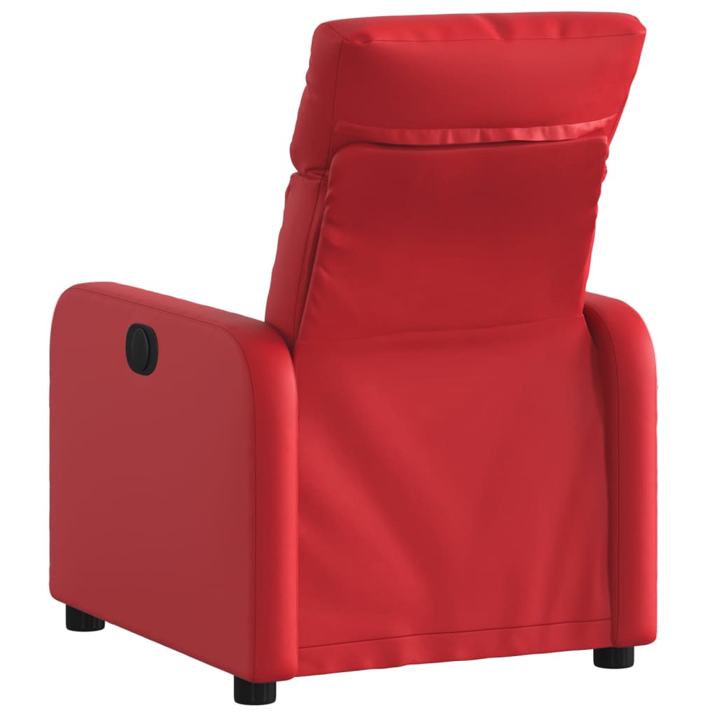 Poltrona Reclinabile Rossa in Similpelle | homemem39