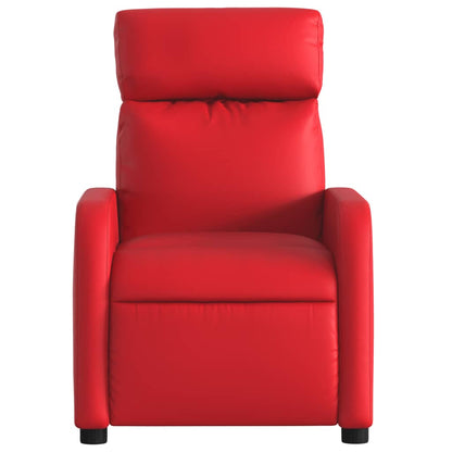 Poltrona Reclinabile Rossa in Similpelle | homemem39
