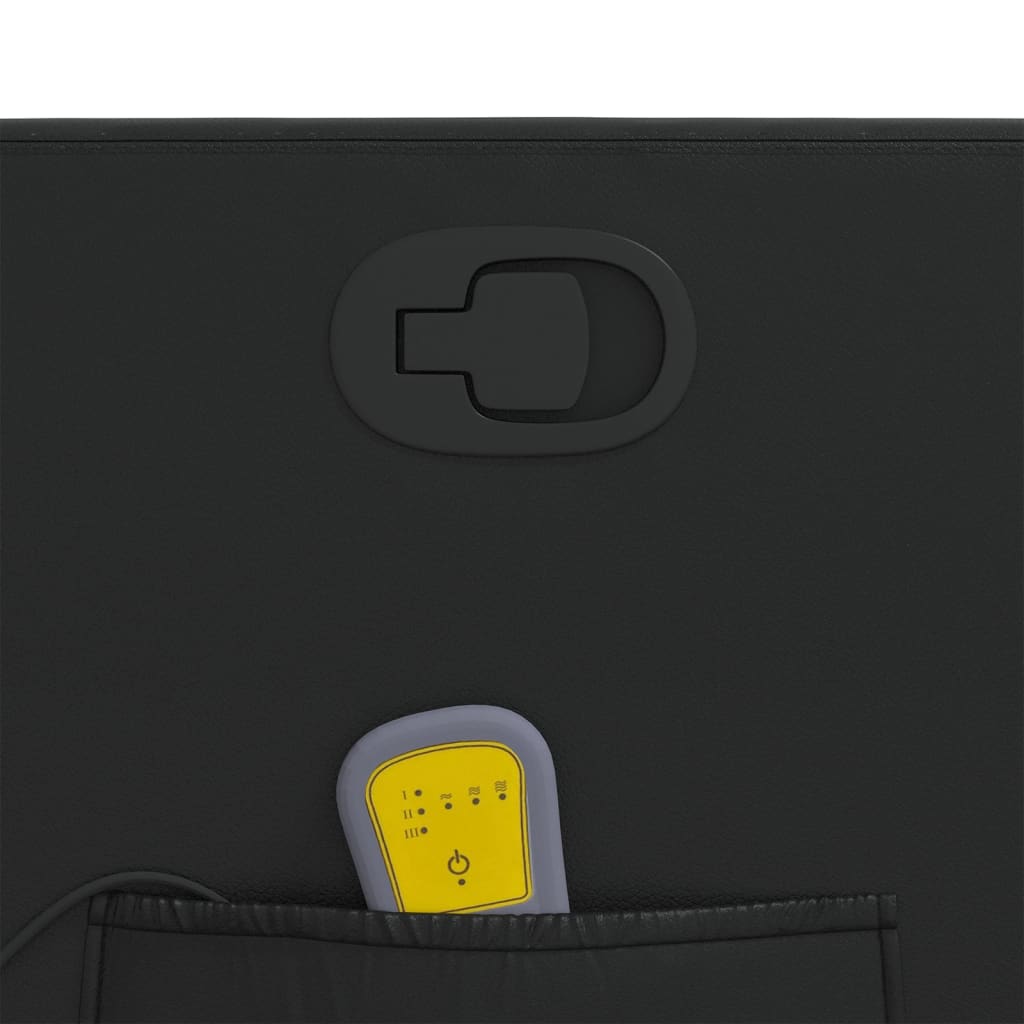 Poltrona Massaggiante Reclinabile Nera in Similpelle - homemem39