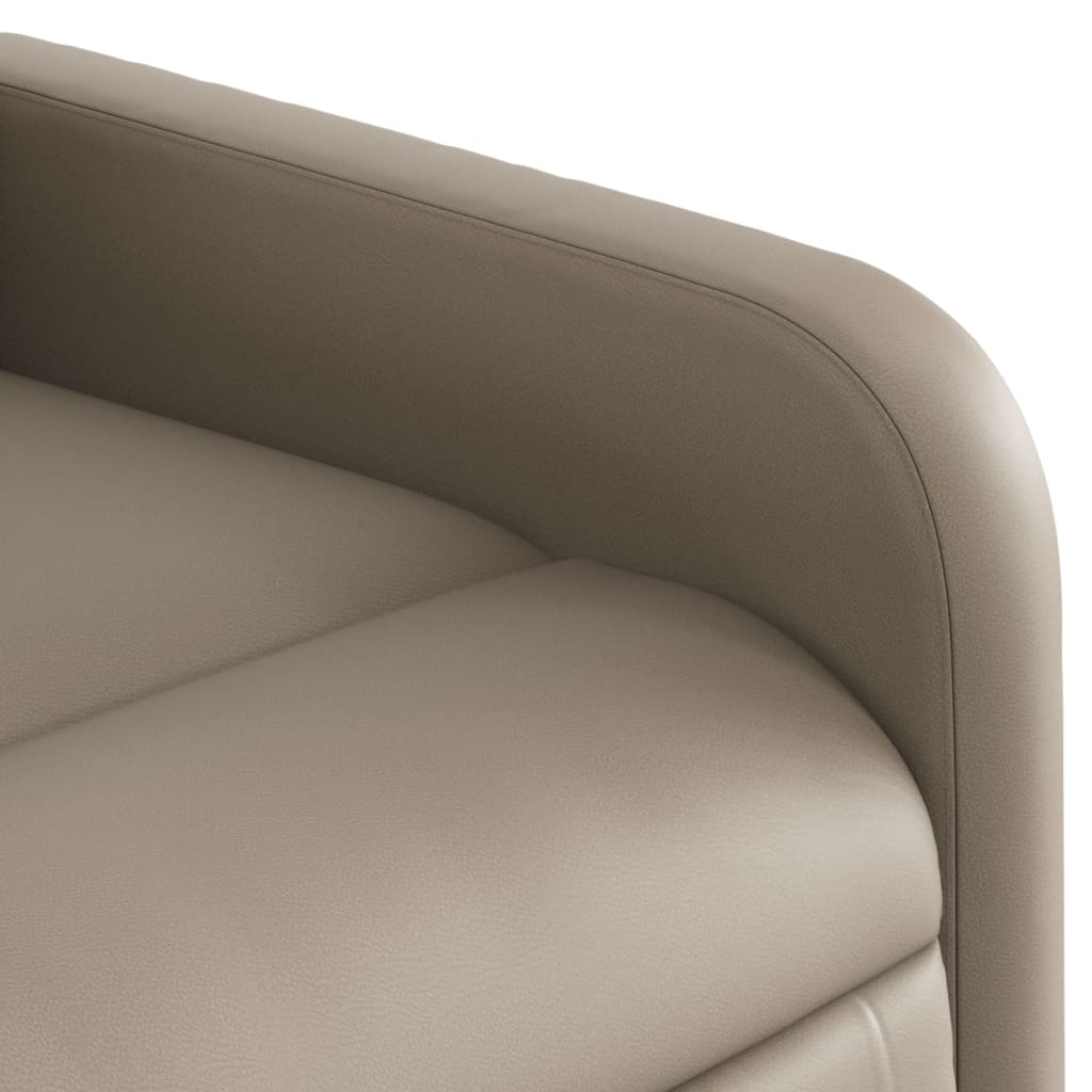 Cappuccino reclining massage chair in imitation leather