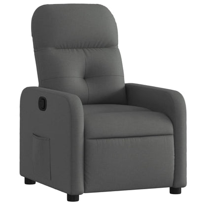 Reclining Armchair in Dark Gray Fabric