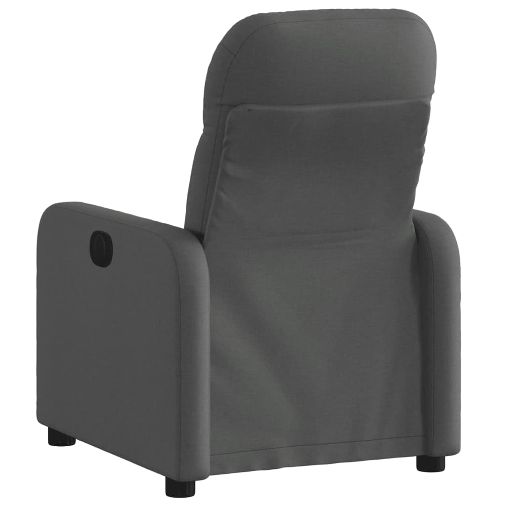 Reclining Armchair in Dark Gray Fabric