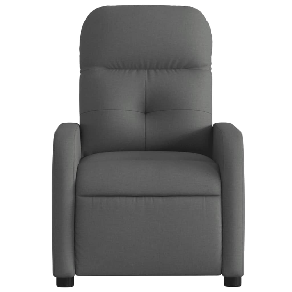 Reclining Armchair in Dark Gray Fabric