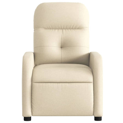 Reclining Armchair in Cream Fabric