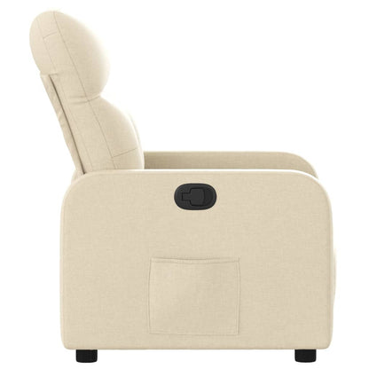 Reclining Armchair in Cream Fabric