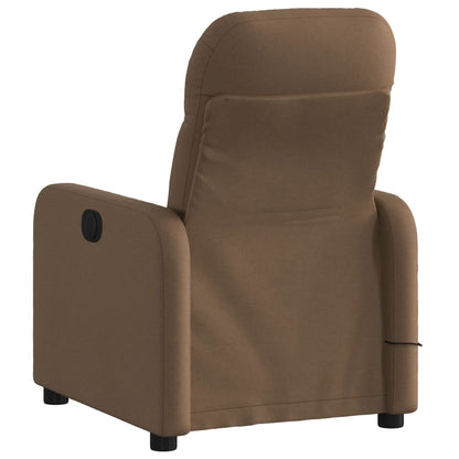 Brown Reclining Massage Chair in Fabric