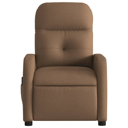 Brown Reclining Massage Chair in Fabric