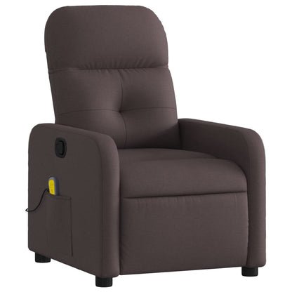 Dark Brown Reclining Massage Chair in Fabric