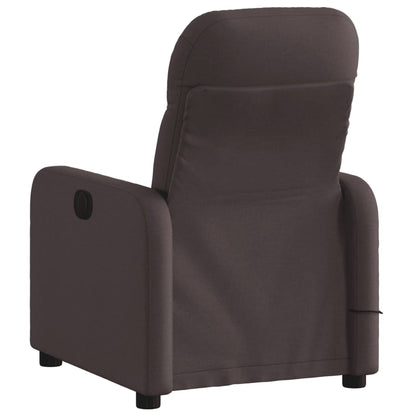 Dark Brown Reclining Massage Chair in Fabric