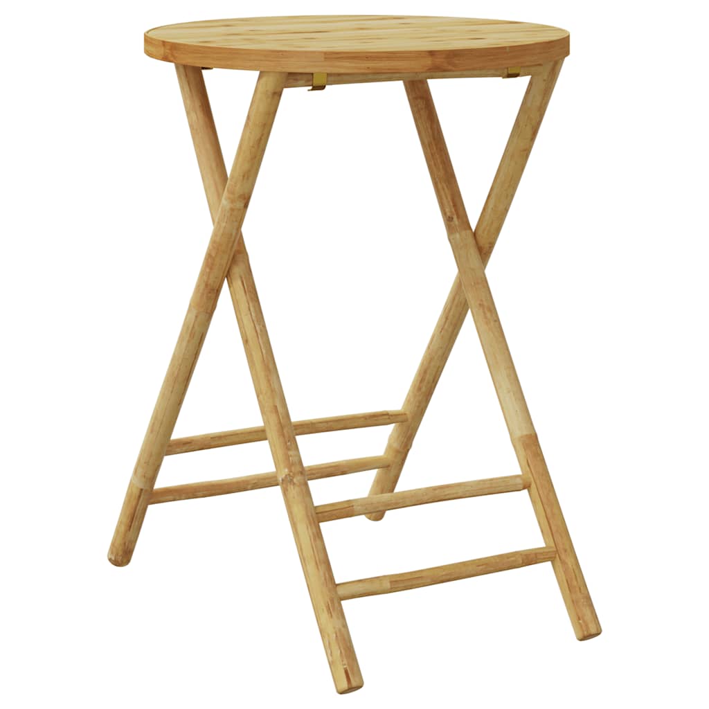 Set da Bistrot Pieghevole 3 pz Cuscini Bianco Crema in Bambù | homemem39