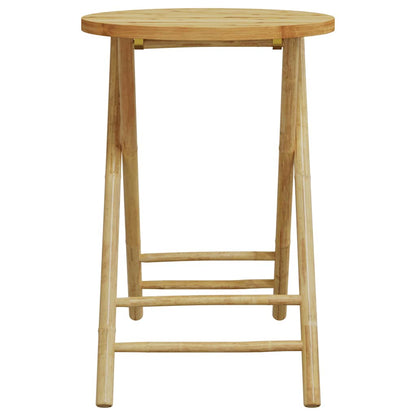 Set da Bistrot Pieghevole 3 pz Cuscini Bianco Crema in Bambù | homemem39
