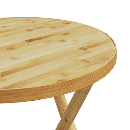 Set da Bistrot Pieghevole 3 pz Cuscini Bianco Crema in Bambù | homemem39