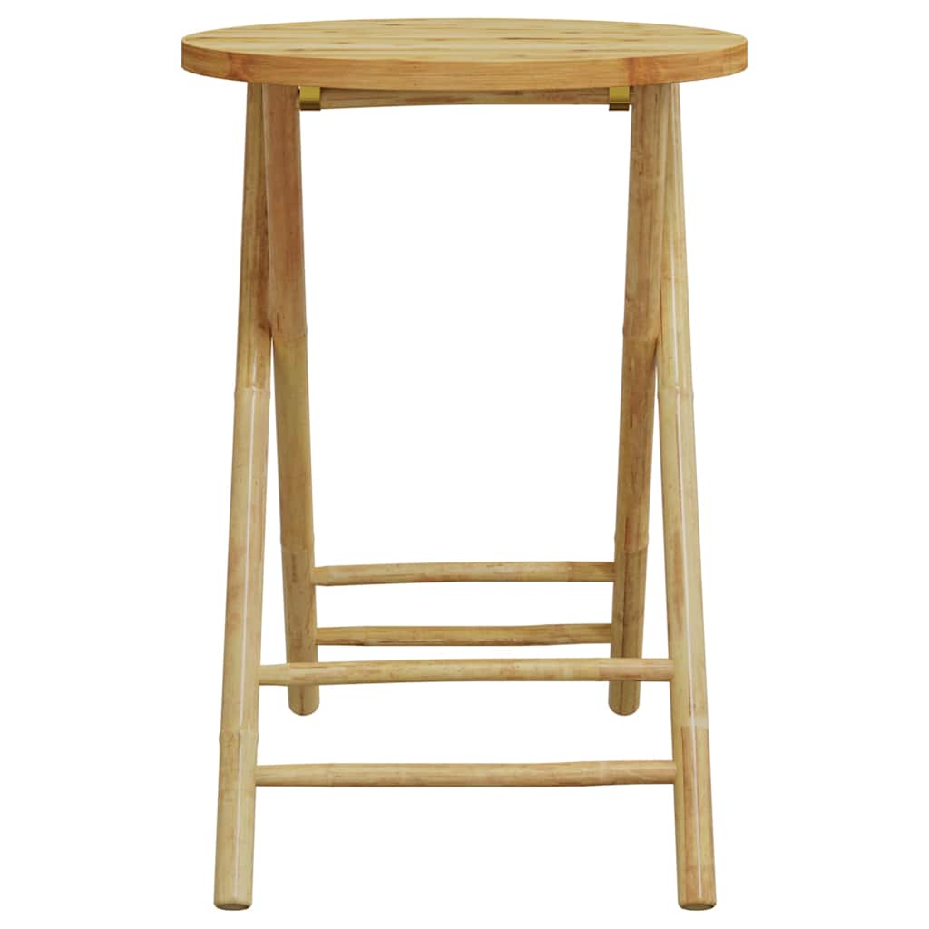 Set da Bistrot Pieghevole 3pz con Cuscini Grigio Scuro Bambù | homemem39