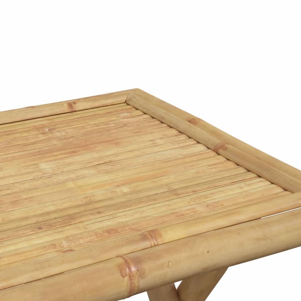 Tavolo da Giardino Pieghevole 45x45x45 cm Bambù