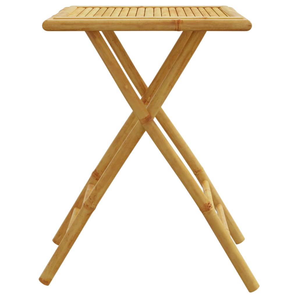 Folding Garden Table 55x55x75 cm in Bamboo