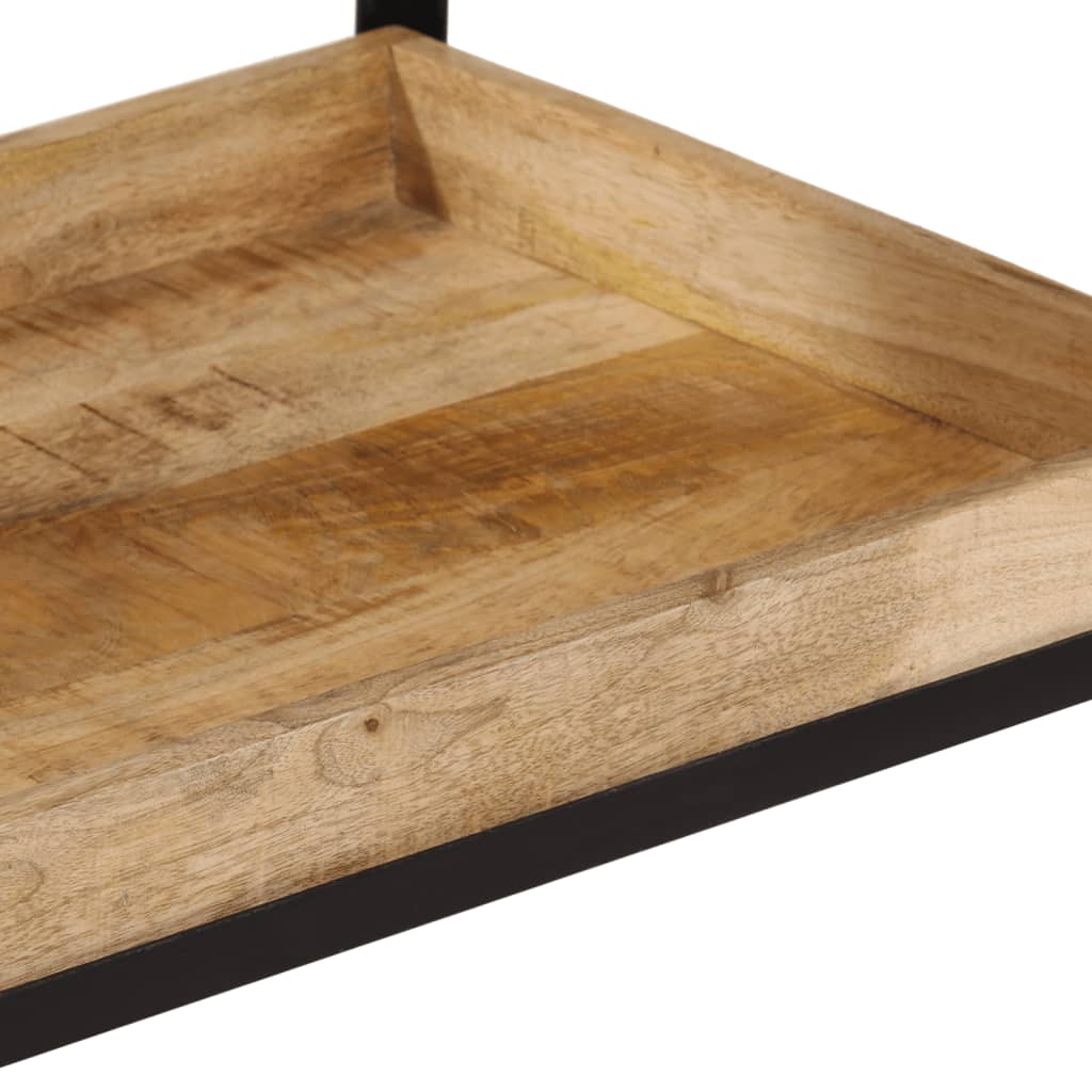 Carrello da Cucina 60x40x80 cm Legno Massello di Mango Grezzo