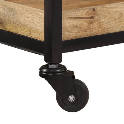 Carrello da Cucina 60x40x80 cm Legno Massello di Mango Grezzo