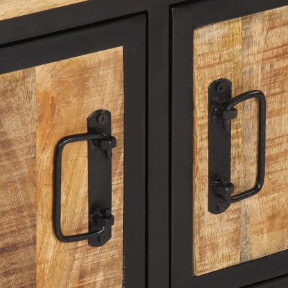 Tavolino da Salotto 80x50x40 cm Legno Massello di Mango Grezzo