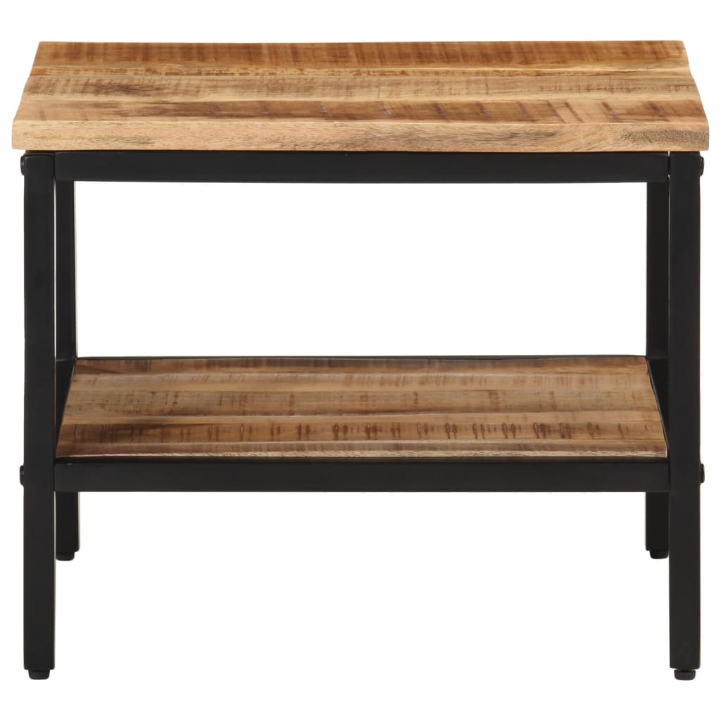 Tavolino da Salotto 45x45x35 cm Legno Massello di Mango Grezzo