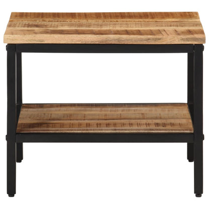 Tavolino da Salotto 45x45x35 cm Legno Massello di Mango Grezzo