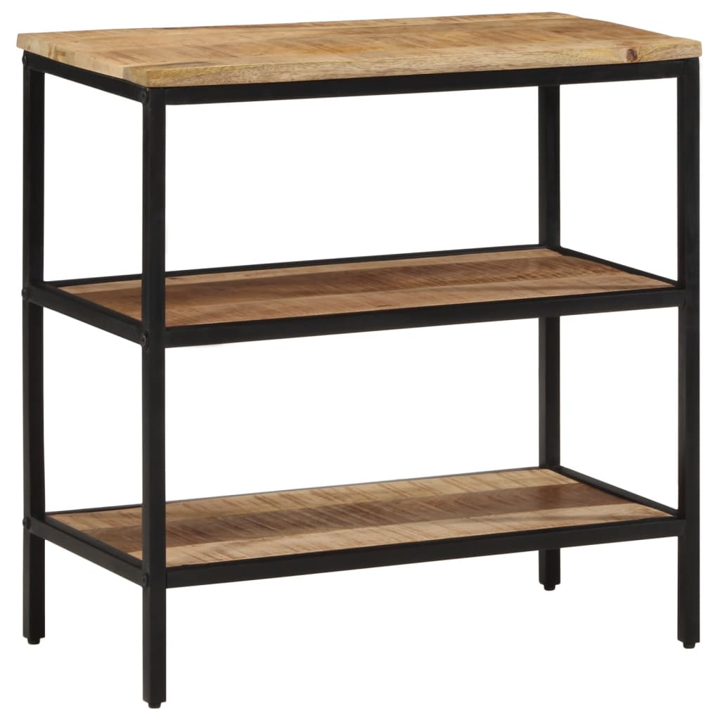 Tavolo Consolle 70x35x70 cm in Legno Massello di Mango Grezzo