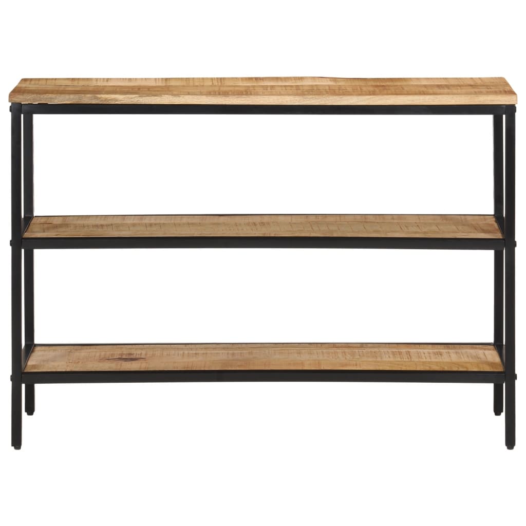 Tavolo Consolle 100x35x70 cm in Legno Massello di Mango Grezzo