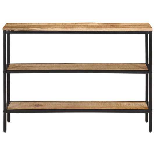 Tavolo Consolle 100x35x70 cm in Legno Massello di Mango Grezzo