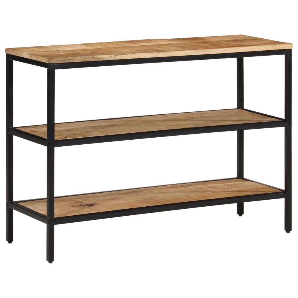 Tavolo Consolle 100x35x70 cm in Legno Massello di Mango Grezzo
