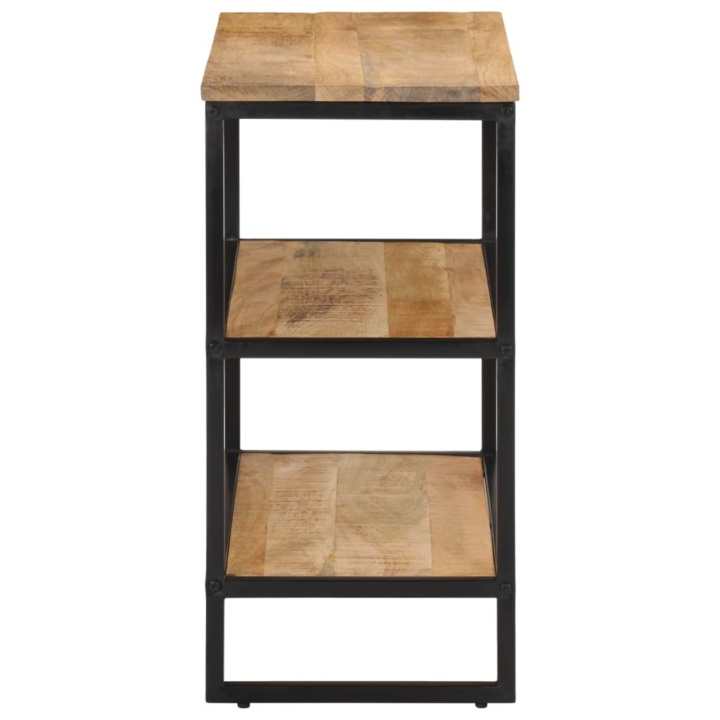 Tavolo Consolle 70x35x70 cm in Legno Massello di Mango Grezzo