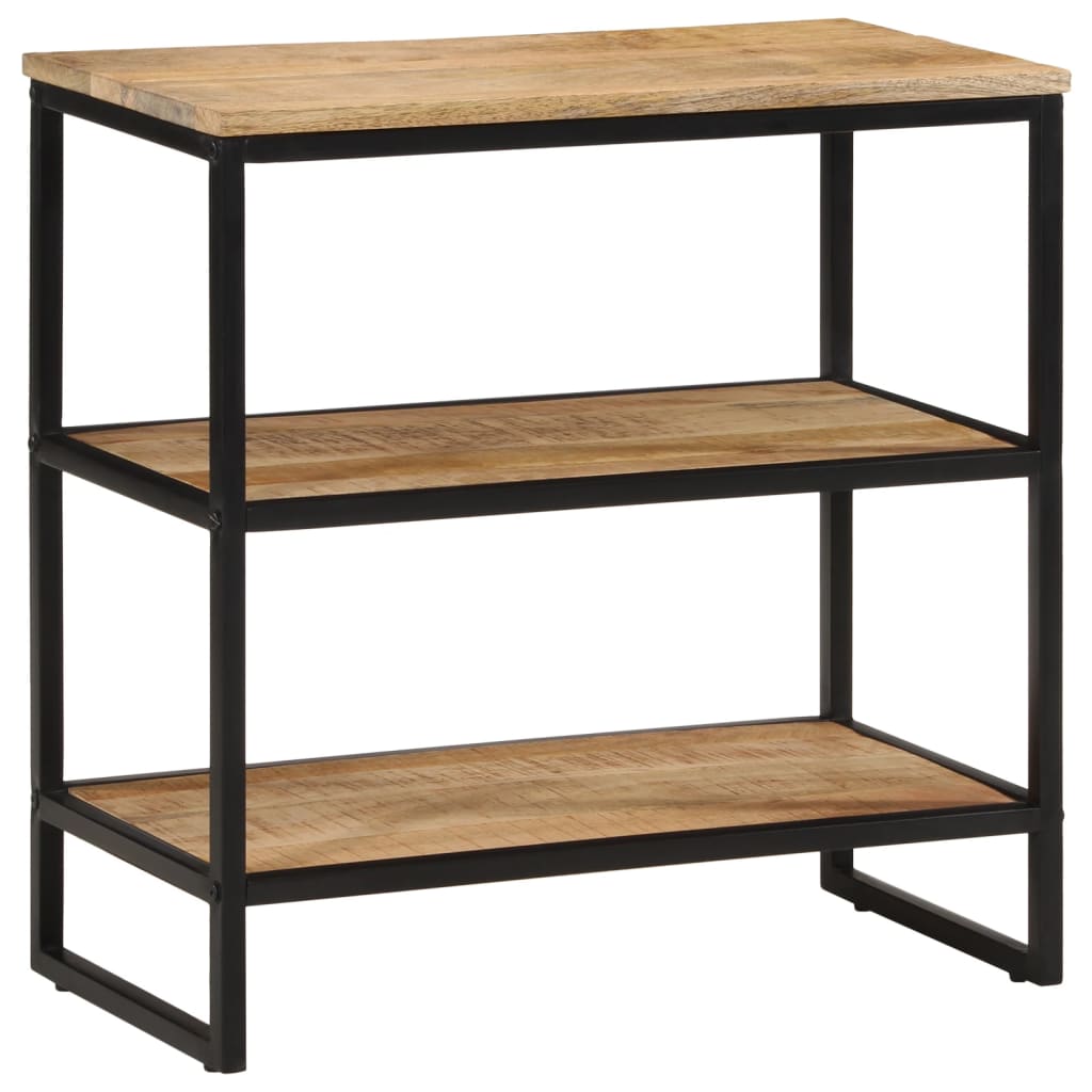 Tavolo Consolle 70x35x70 cm in Legno Massello di Mango Grezzo