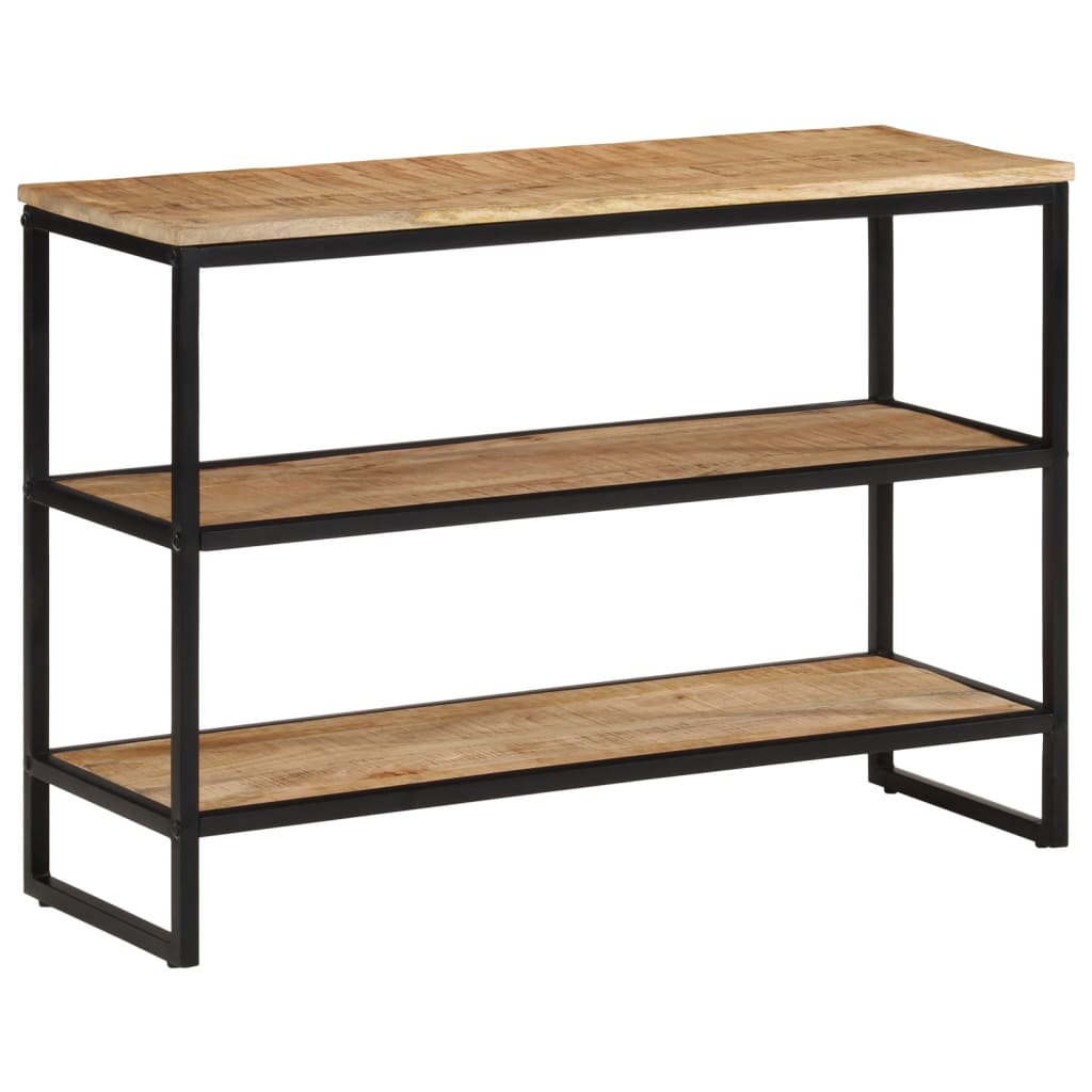 Tavolo Consolle 100x35x70 cm in Legno Massello di Mango Grezzo