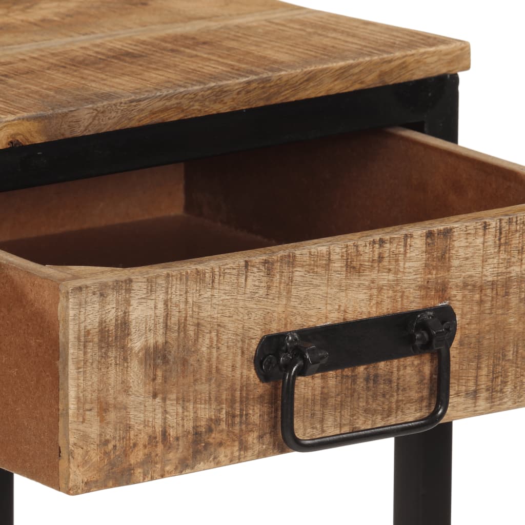 Tavolo Consolle 100x35x70 cm in Legno Massello di Mango Grezzo