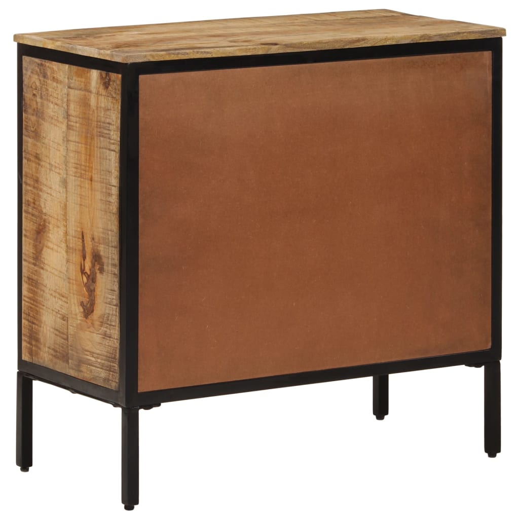 Credenza 70x35x70 cm in Legno Massello di Mango Grezzo