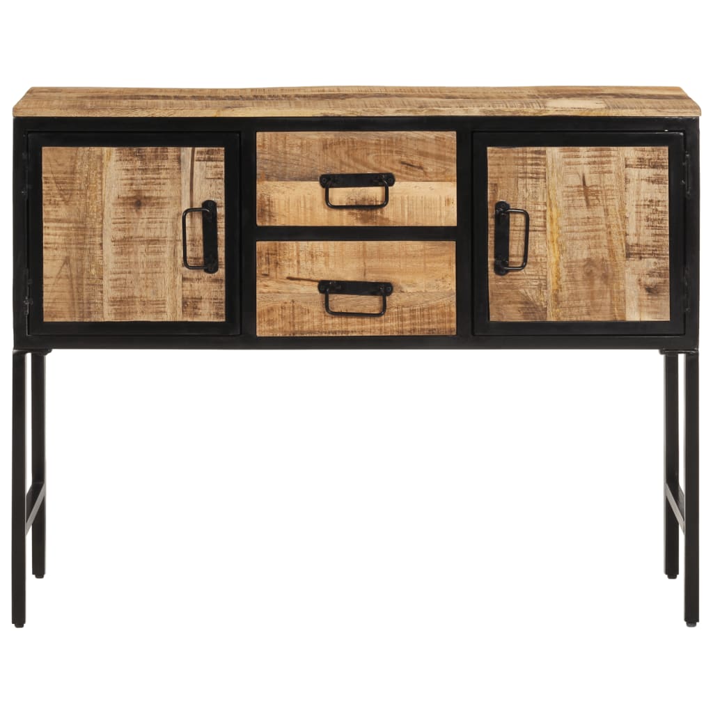 Credenza 100x35x75 cm in Legno Massello di Mango Grezzo