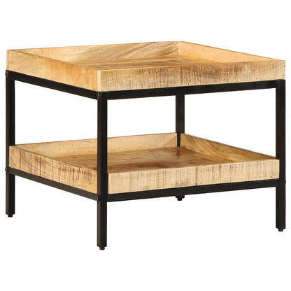 Tavolo laterale Marrone 55 x 55 x 45 cm Legno di mango massello