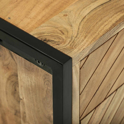 Credenza 100 x 30 x 75 cm Legno massello di acacia | homemem39