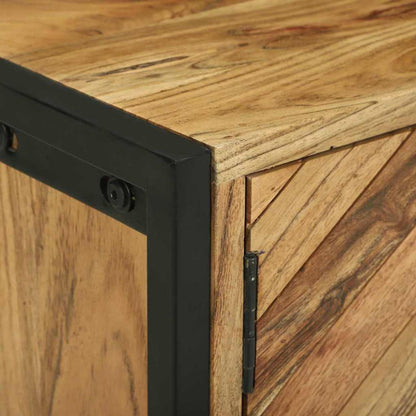 Mobile TV Marrone 110 x 30 x 50 cm Legno di Acacia Massello