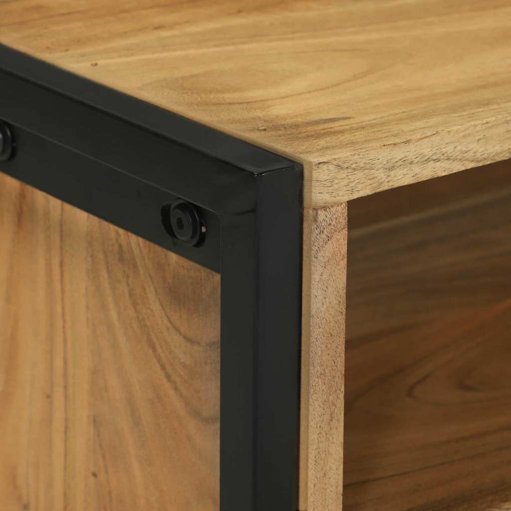 Mobile TV Marrone 100 x 35 x 50 cm Legno di Acacia Massello