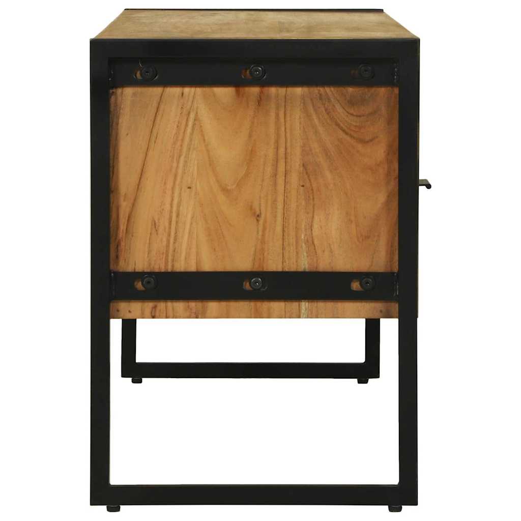 Mobile TV Marrone 100 x 35 x 50 cm Legno di Acacia Massello