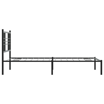 Giroletto con Testiera in Metallo Nero 100x190 cm | homemem39