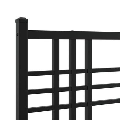 Giroletto con Testiera in Metallo Nero 100x190 cm | homemem39